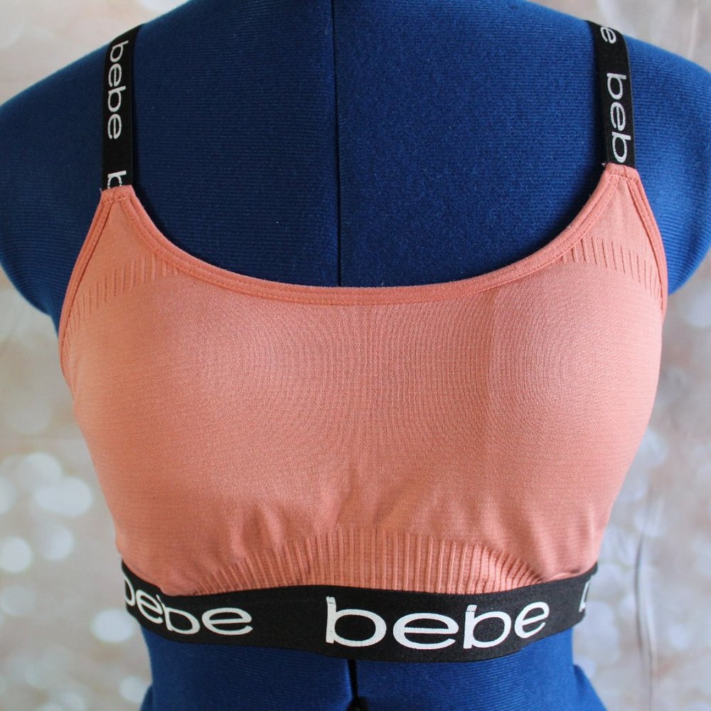 Bebe Wireless Light Rust Bralette Removable Pads Large